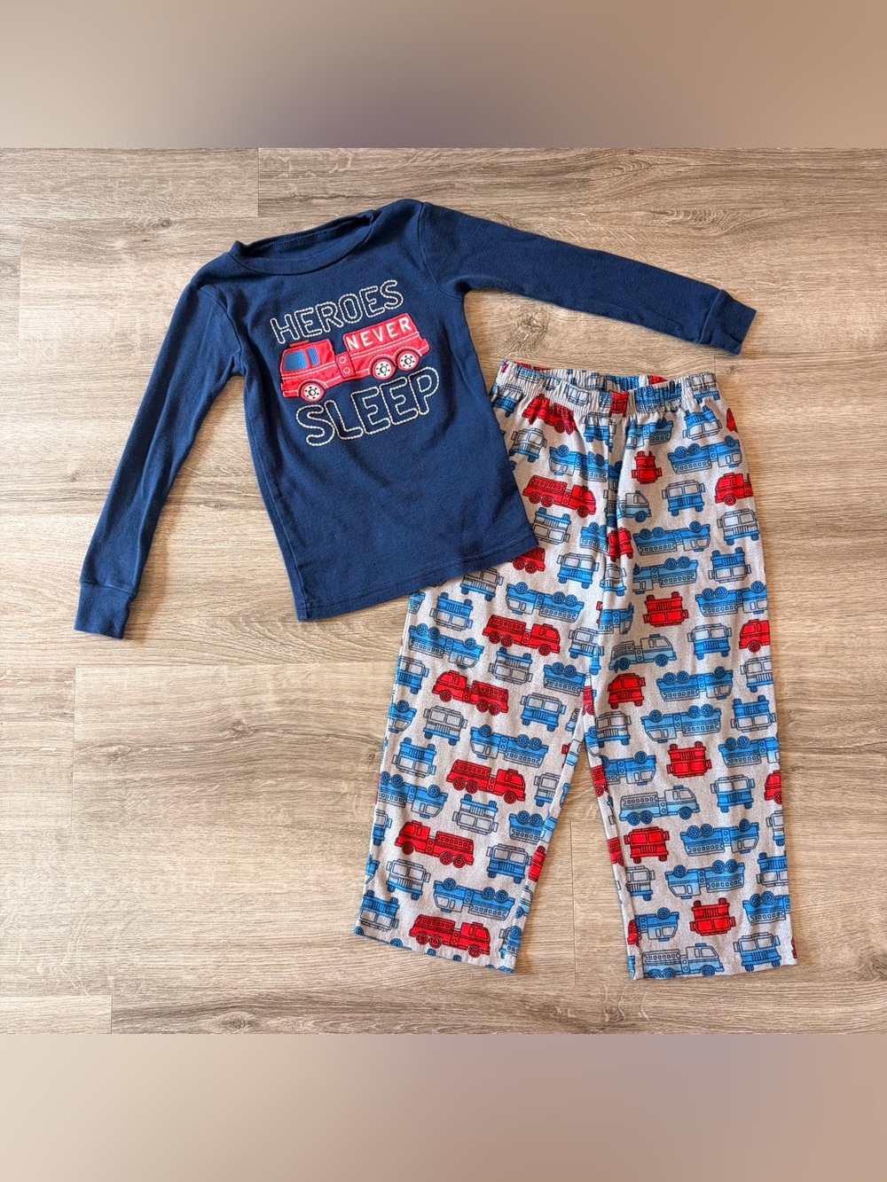 Carter's toddler boys fireman print pajama set